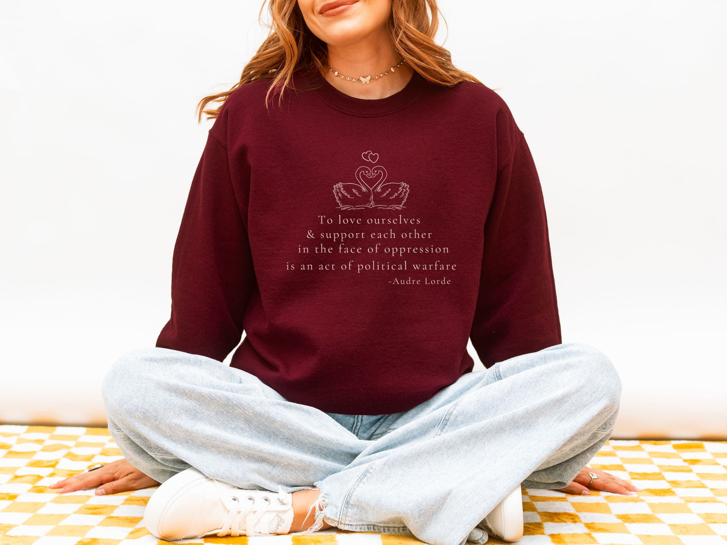 Political Quote Swan Crewneck Sweatshirt