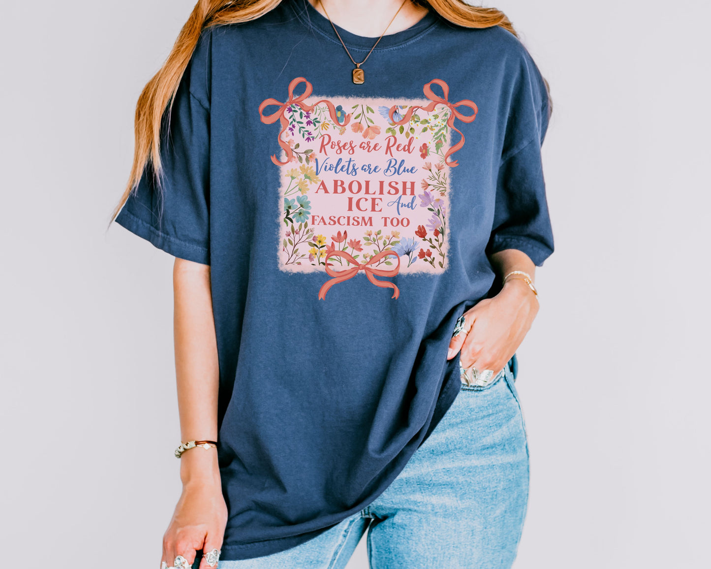 Abolish Ice Fight Fascism Anti Ice Comfort Colors Tee Shirt