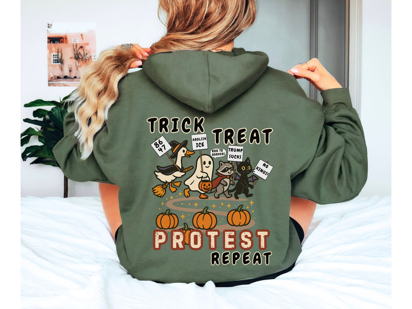 Abolish Ice Trump Sucks Halloween Hooded Sweatshirt