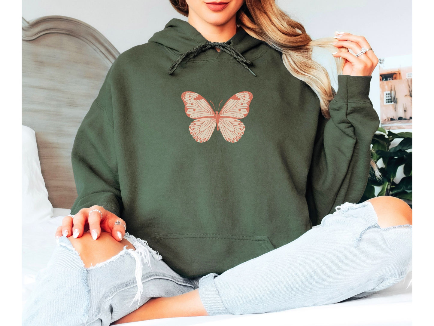 Chinga La Migra Butterfly Hooded Sweatshirt