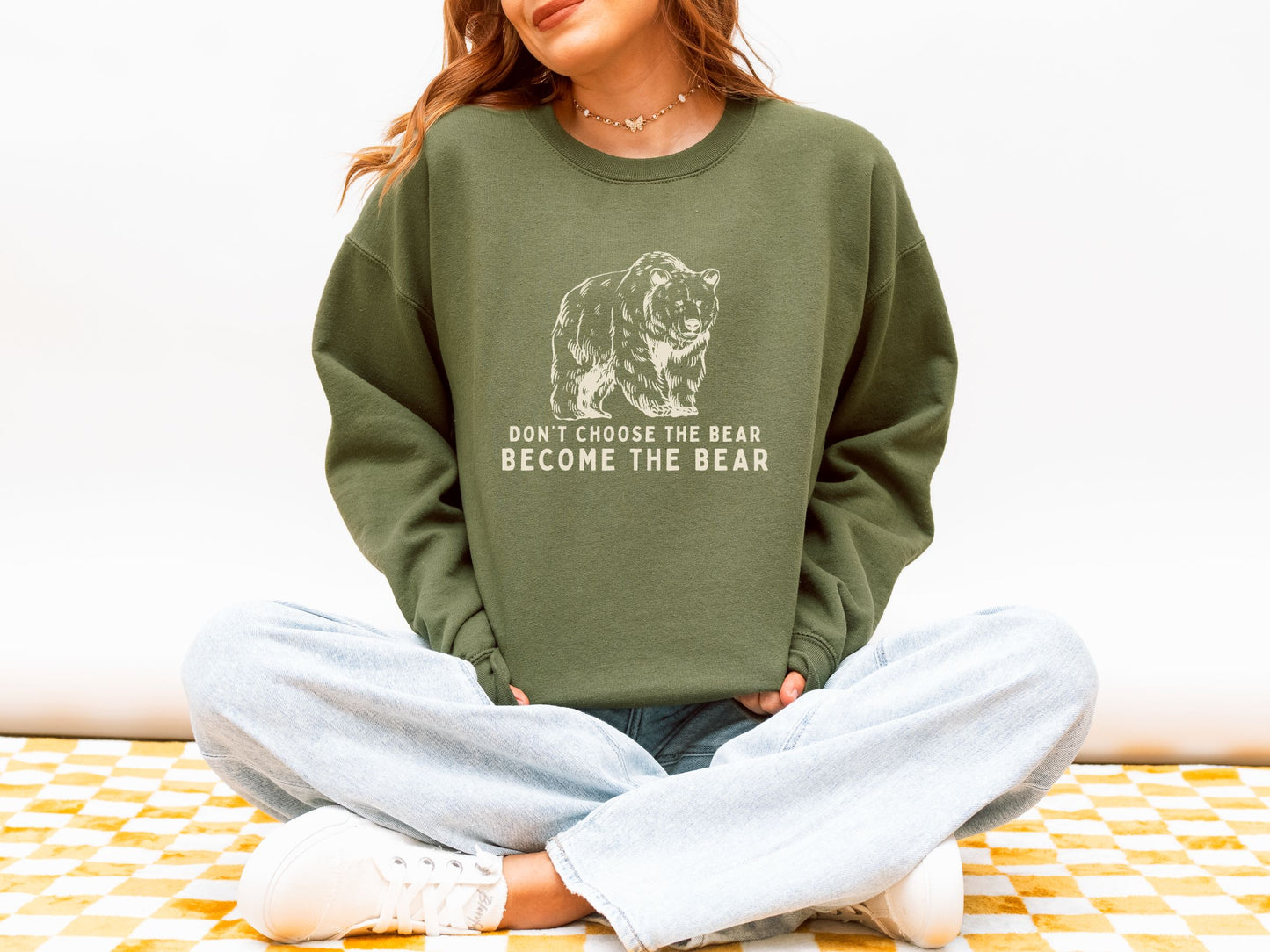 Become The Bear Radical Feminist Crewneck Sweatshirt