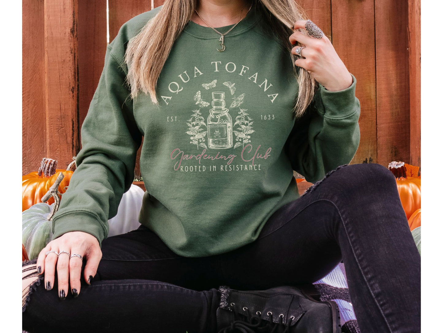 Aqua Tofana Gardening Club Resistance Crewneck Sweatshirt