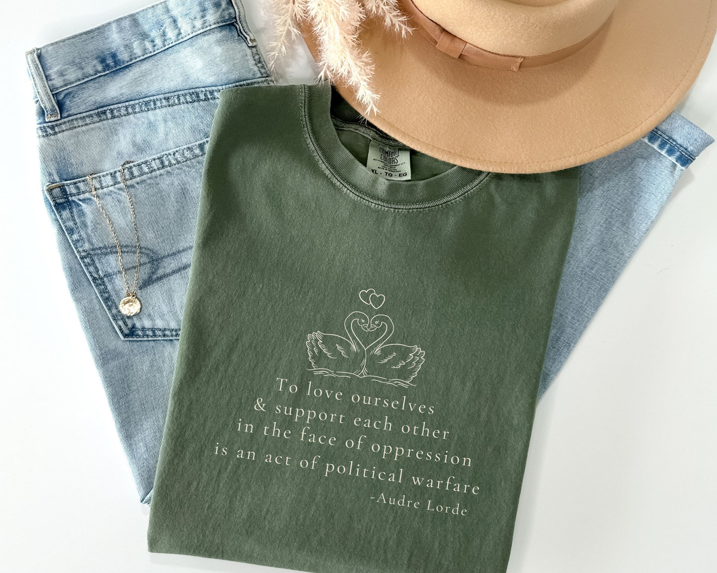 Feminist Political Quote Swan Comfort Colors Shirt