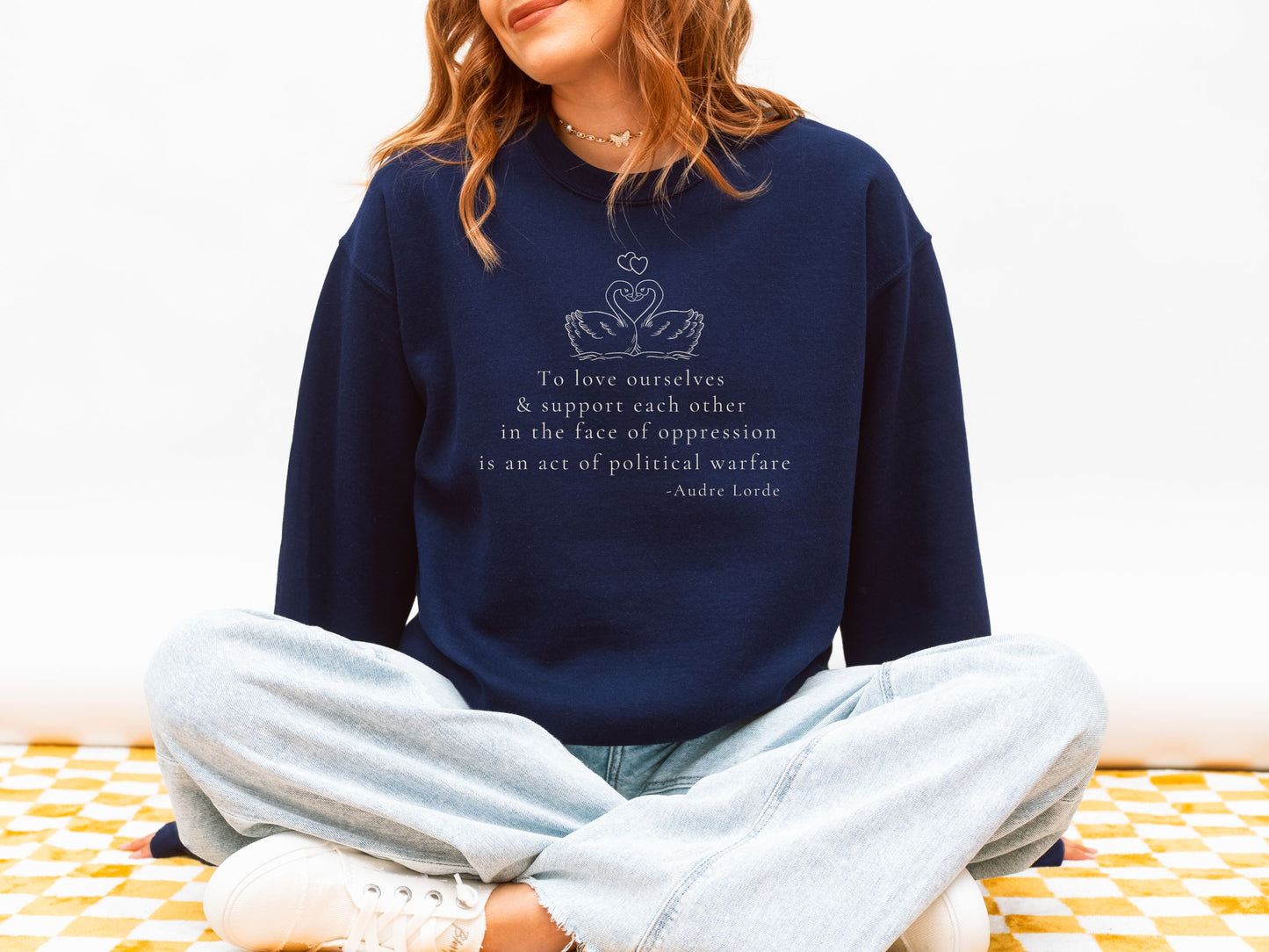 Political Quote Swan Crewneck Sweatshirt
