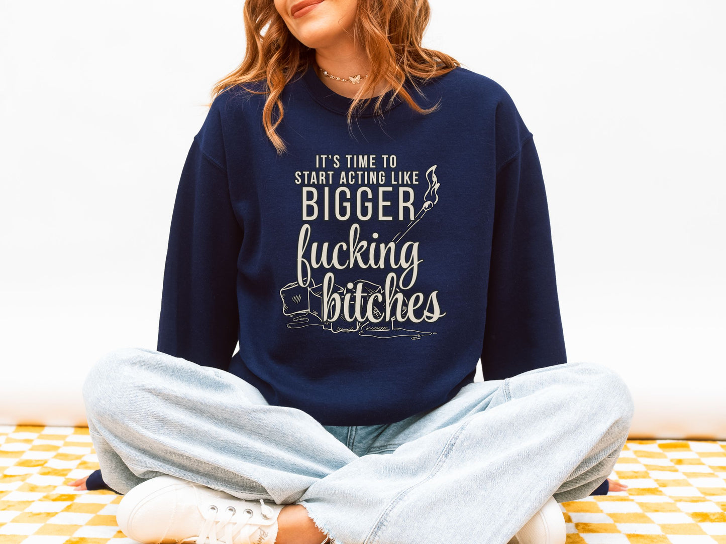 Bigger Fucking Bitches Anti Ice Crewneck Sweatshirt