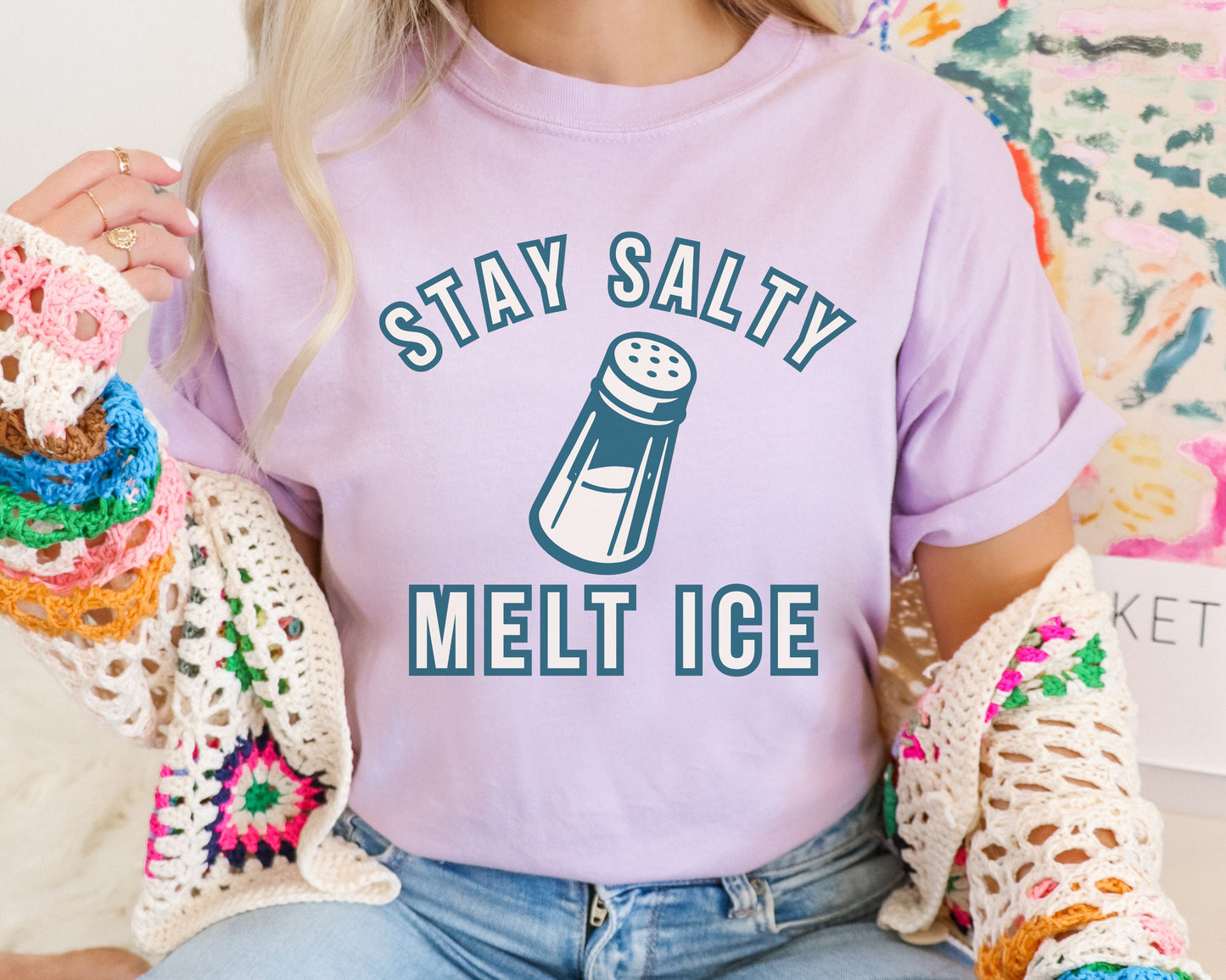 Stay Salty Melt Ice Comfort Colors Tee Shirt