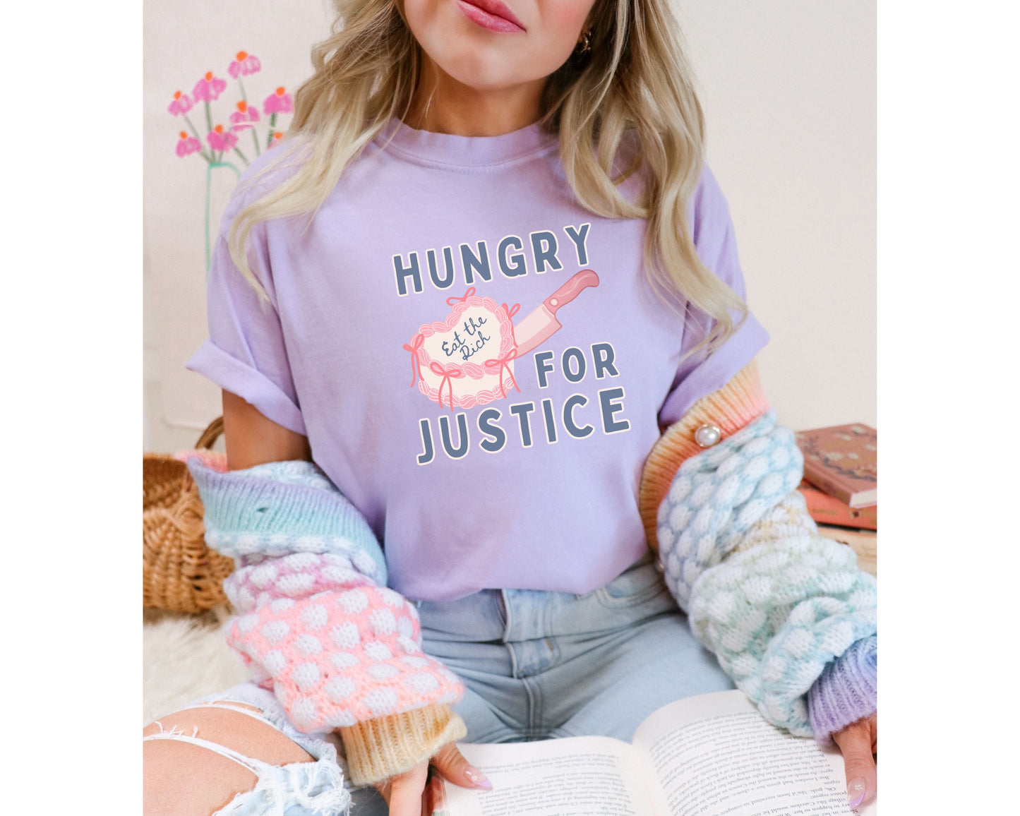 Hungry For Justice Eat The Rich Comfort Colors Tee Shirt