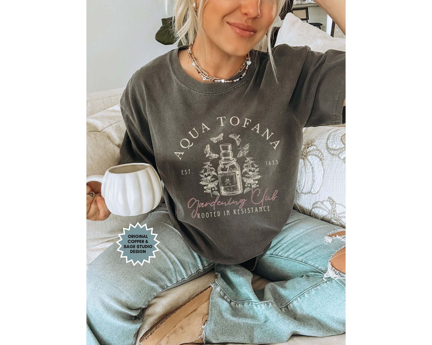 Aqua Tofana Gardening Club Resistance Comfort Colors Shirt