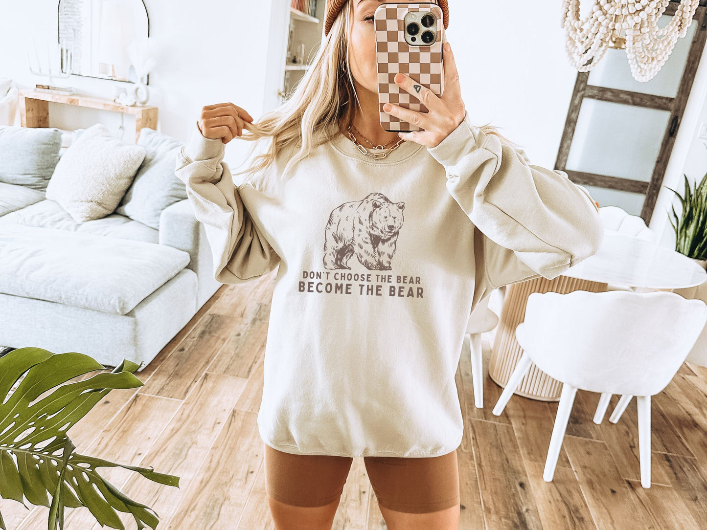 Become The Bear Radical Feminist Crewneck Sweatshirt